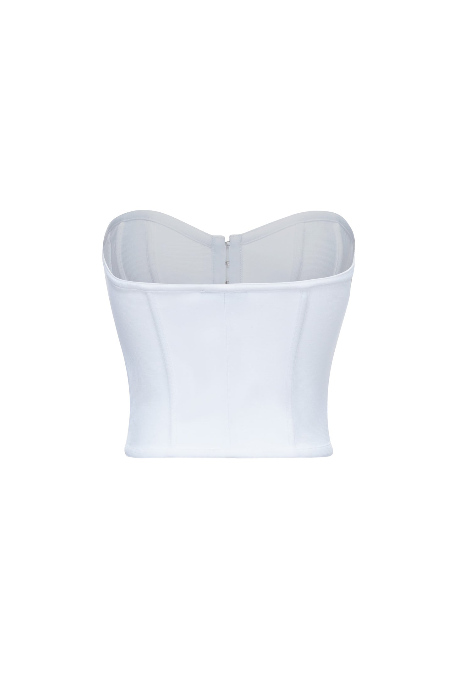 Bandage Bustier Crop Top - White