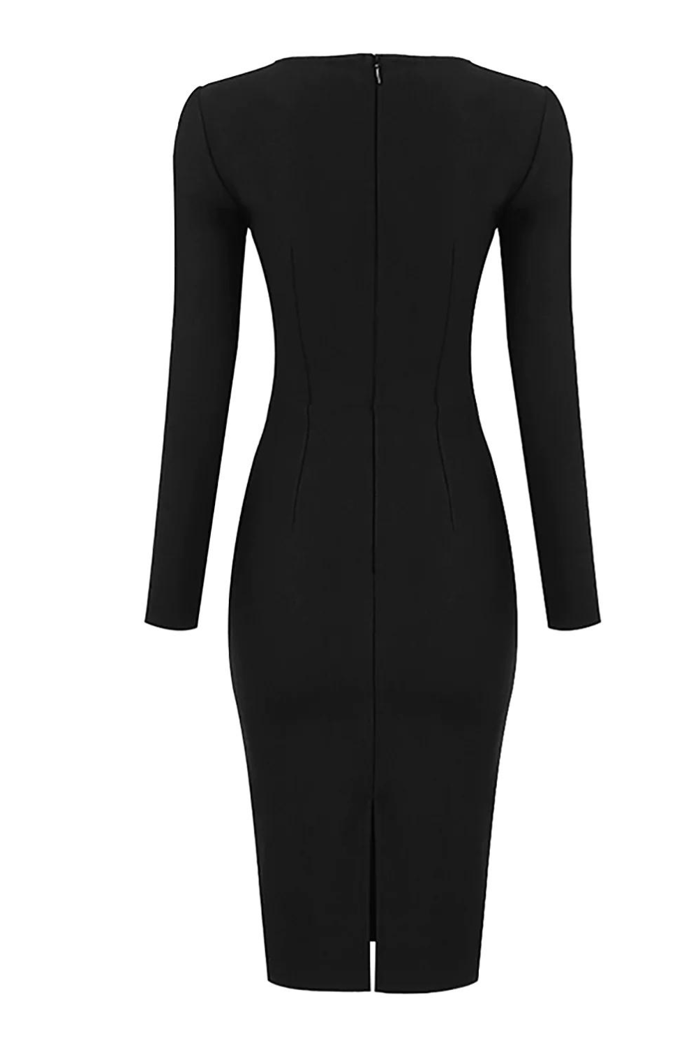 Longsleeve Bandage Dress - Black