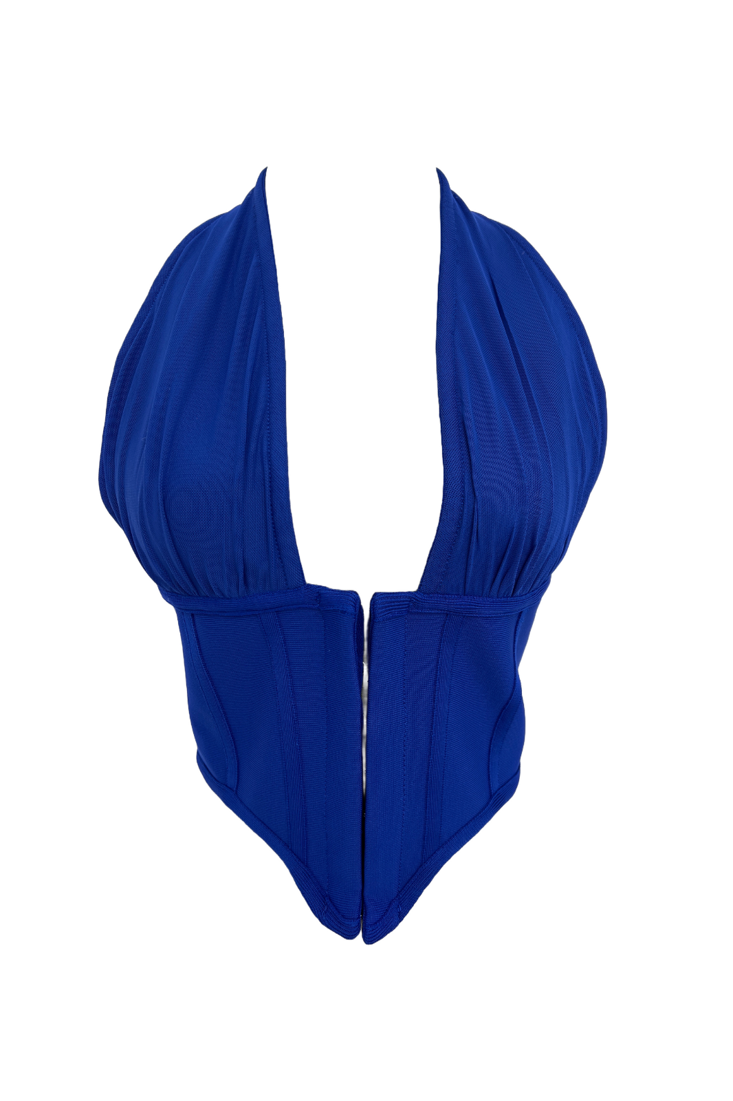 Bandage Hook and Eye Corset Top - Blue
