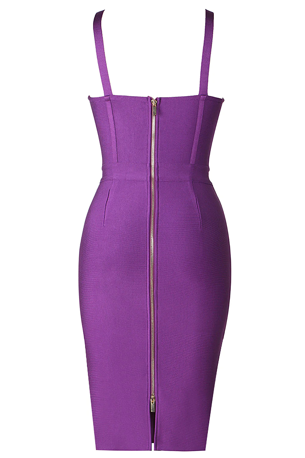 V-neck Strap Sequin Dress - Purple