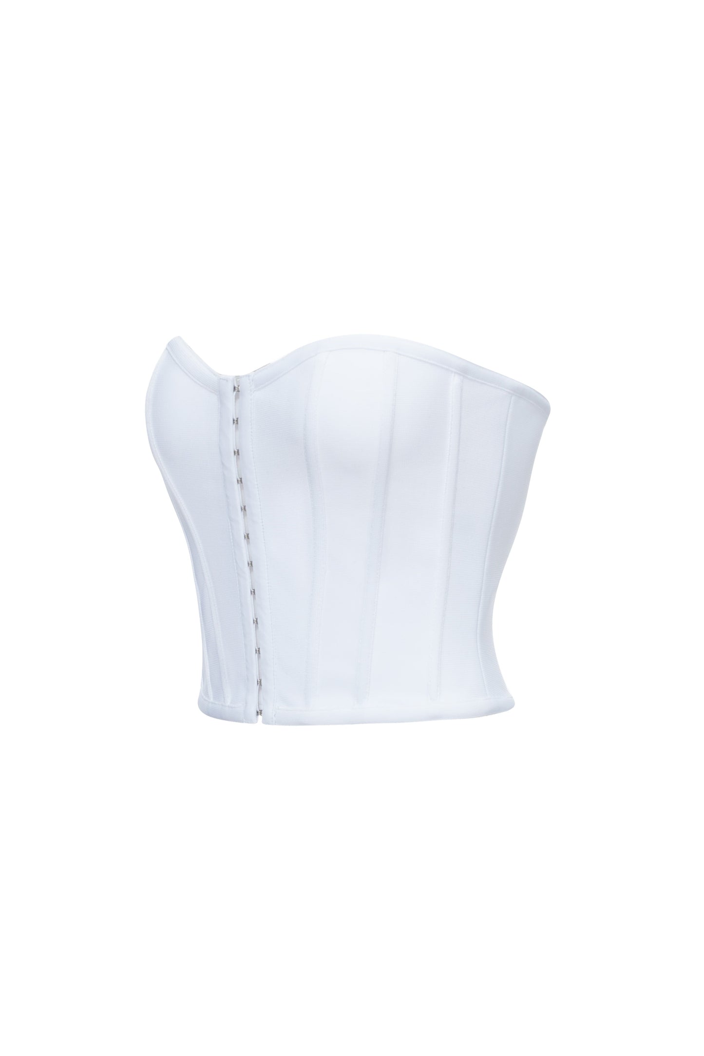 Bandage Bustier Crop Top - White