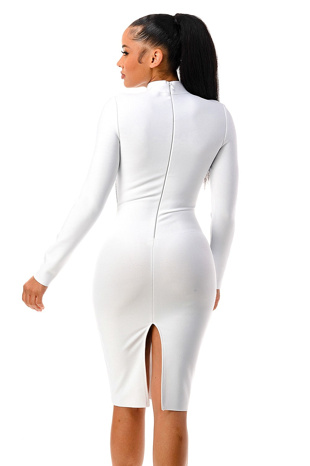Bandage Corset Dress Black/White