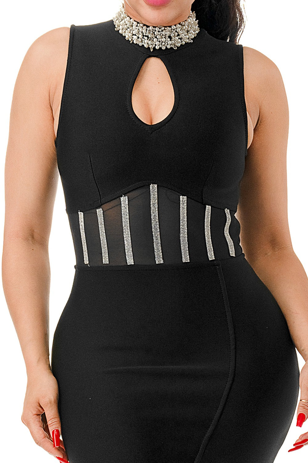Diamonate Mini Bandage Dress
