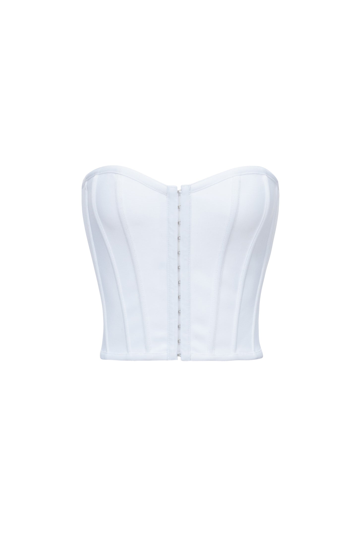 Bandage Bustier Crop Top - White