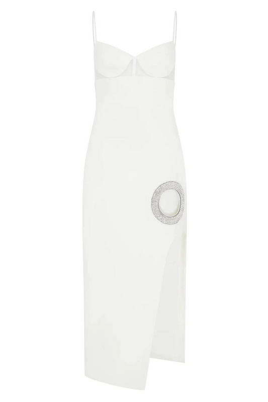 Bandage-Maxi Dress in White