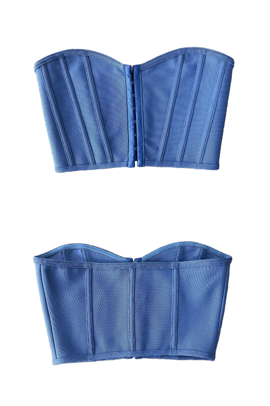Bandage Structured Corset - Blue