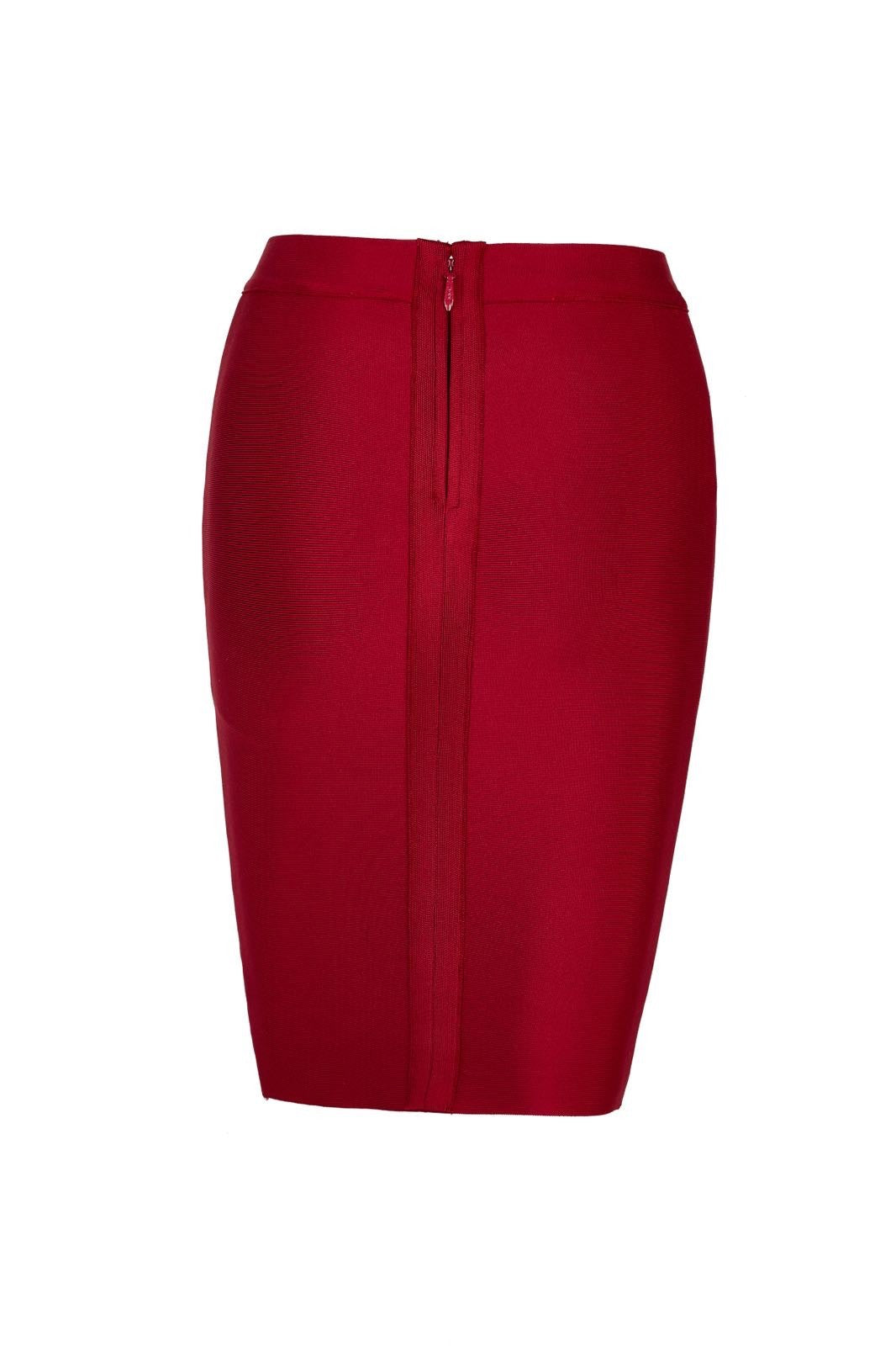 Bandage midi skirt - Burgundy