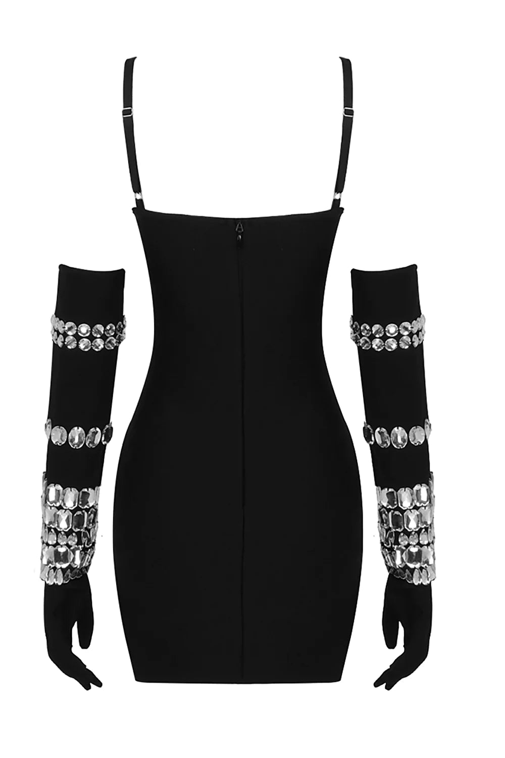 Bandage Dress With Rhinestone Embellishment