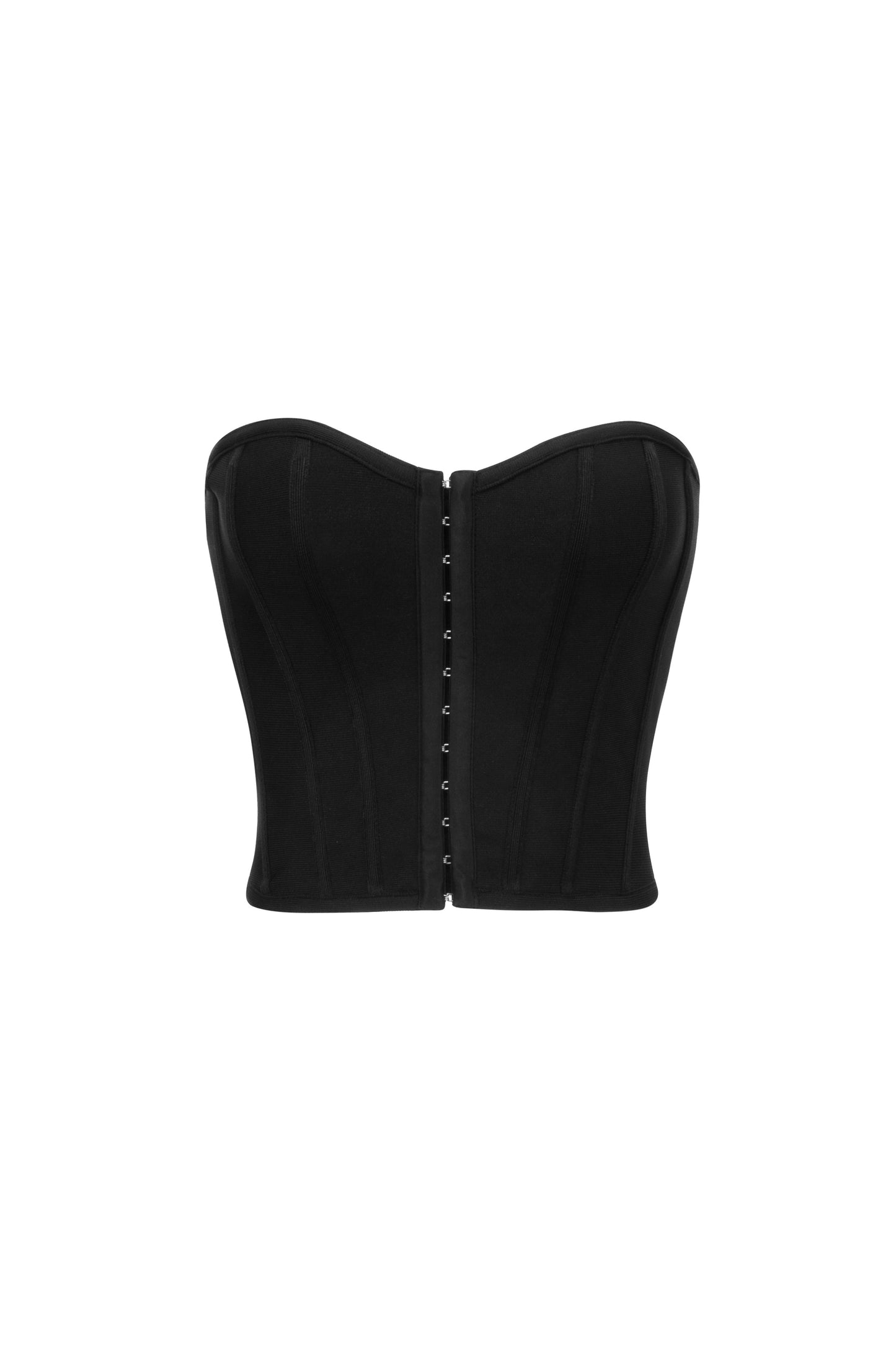 Bandage Bustier Crop Top - Black