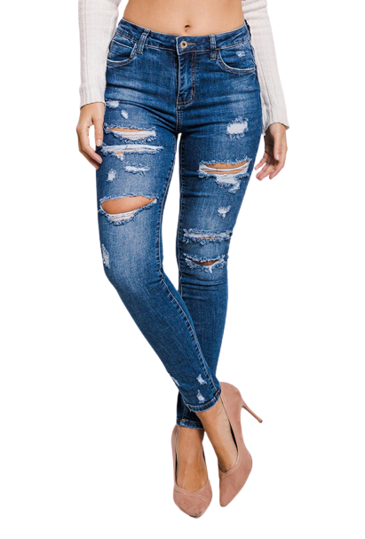 Destroyed skinny jeans