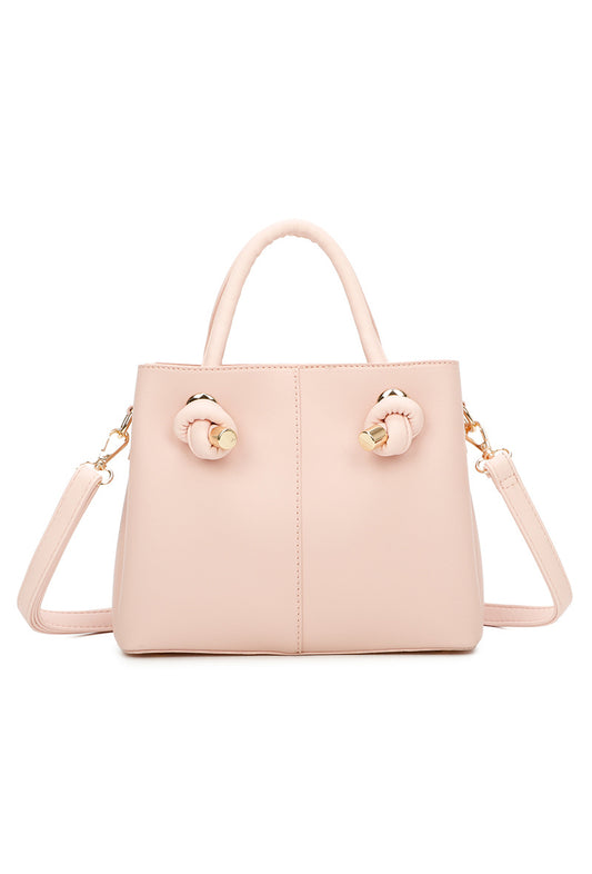 Knot Detail Pink Tote Bag